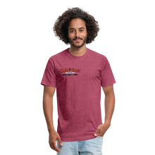 Load image into Gallery viewer, Movie Mashup Fitted Cotton/Poly T-Shirt by Next Level - heather burgundy