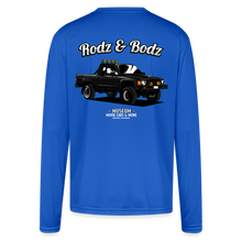 Load image into Gallery viewer, Mcfly Truck Men's Moisture Wicking Performance Long Sleeve T-Shirt - royal blue