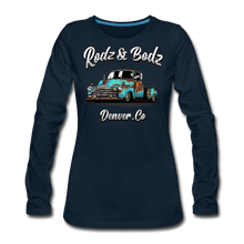 Load image into Gallery viewer, Women's Premium Long Sleeve T-Shirt -Seahorse - deep navy