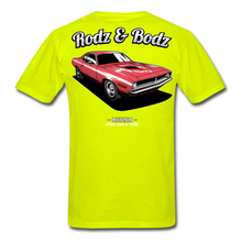 Load image into Gallery viewer, Unisex Classic T-Shirt -Cuda Museum - safety green