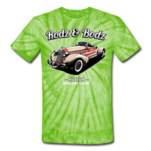 Load image into Gallery viewer, Unisex Tie Dye T-Shirt - Auburn - spider lime green
