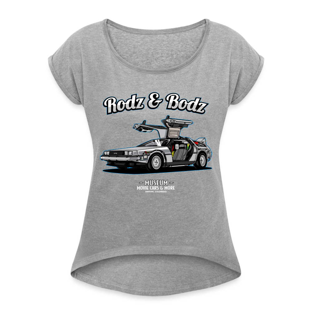 Time Machine Women's Roll Cuff T-Shirt - heather gray