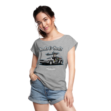 Load image into Gallery viewer, Time Machine Women&#39;s Roll Cuff T-Shirt - heather gray
