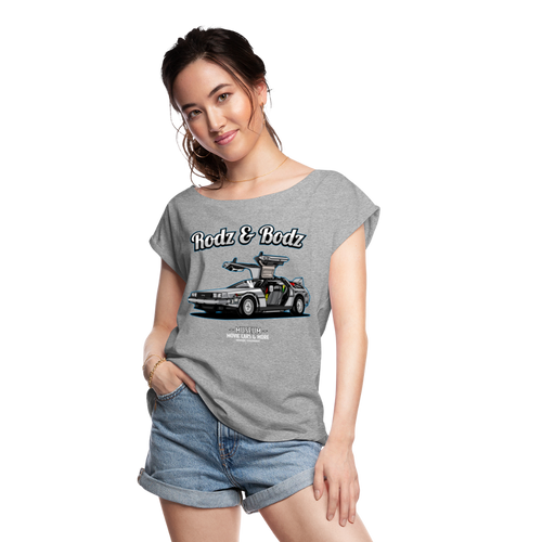 Time Machine Women's Roll Cuff T-Shirt - heather gray