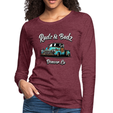 Load image into Gallery viewer, Seahorse Women&#39;s Premium Long Sleeve T-Shirt - heather burgundy
