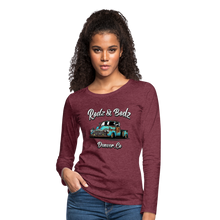 Load image into Gallery viewer, Seahorse Women&#39;s Premium Long Sleeve T-Shirt - heather burgundy
