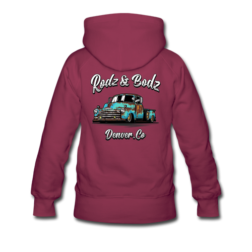 Women’s Premium Hoodie -Seahorse - burgundy