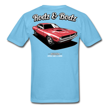 Load image into Gallery viewer, Unisex Classic T-Shirt -Cuda Museum - aquatic blue
