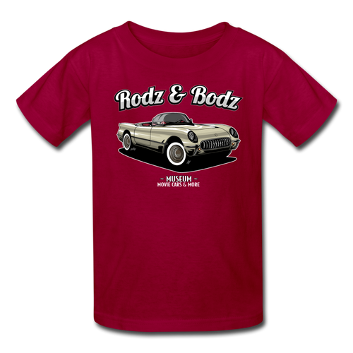 Kids' T-Shirt- CORVETTE - dark red