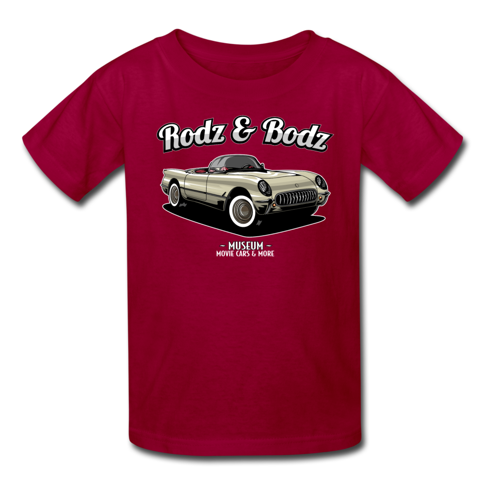 Kids' T-Shirt- CORVETTE - dark red